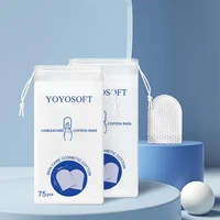 75pcs Facial Cleansing Paper Wipe Make Up Cotton Pads Finger Insert Design Easy Handle Face Cleaning Cosmetic Cotton Pads 1