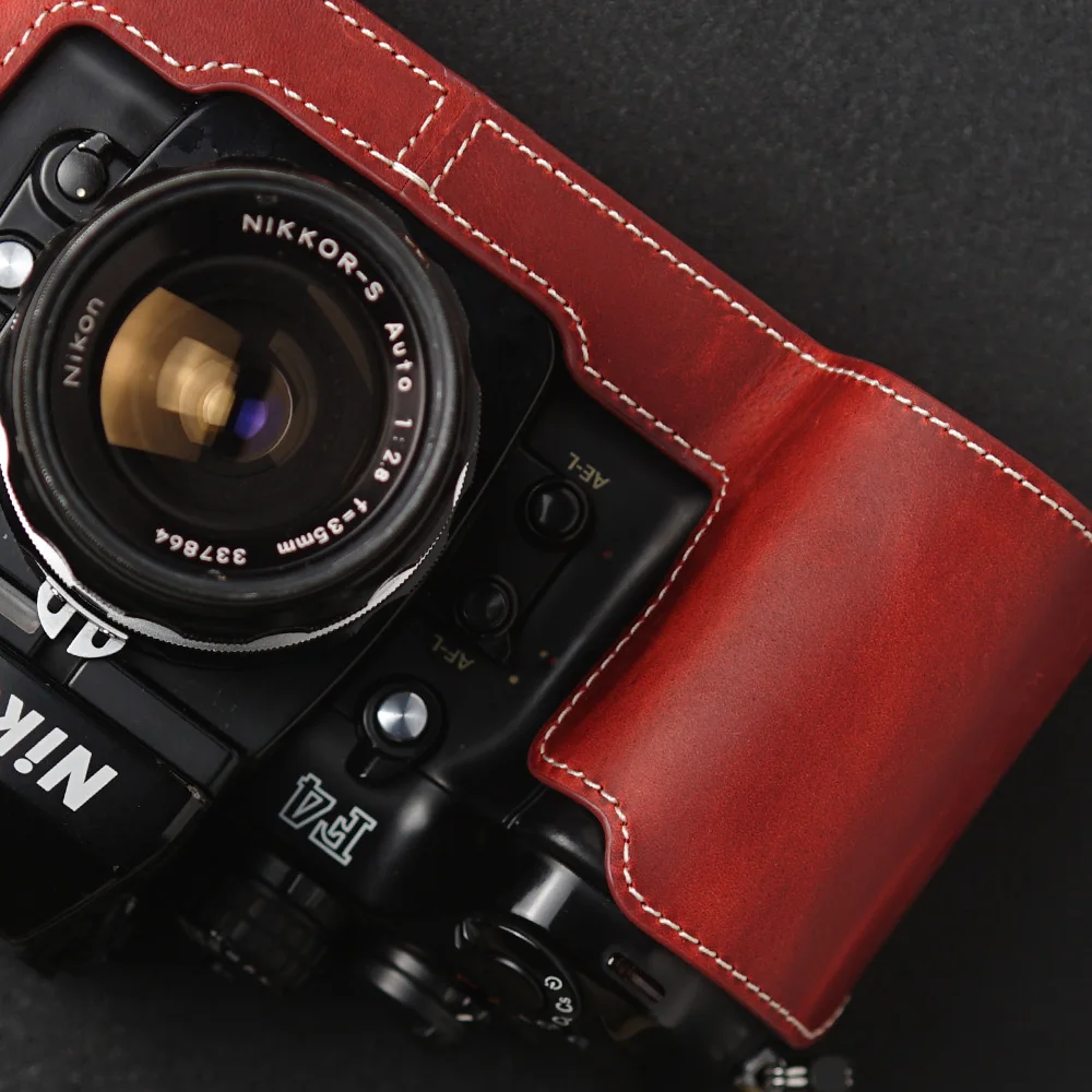 その他 Nikon CF-43 Leather Case for F4. F5 Nikon CF-43 Case, Black Leather Snap Over Top (F4S With Long