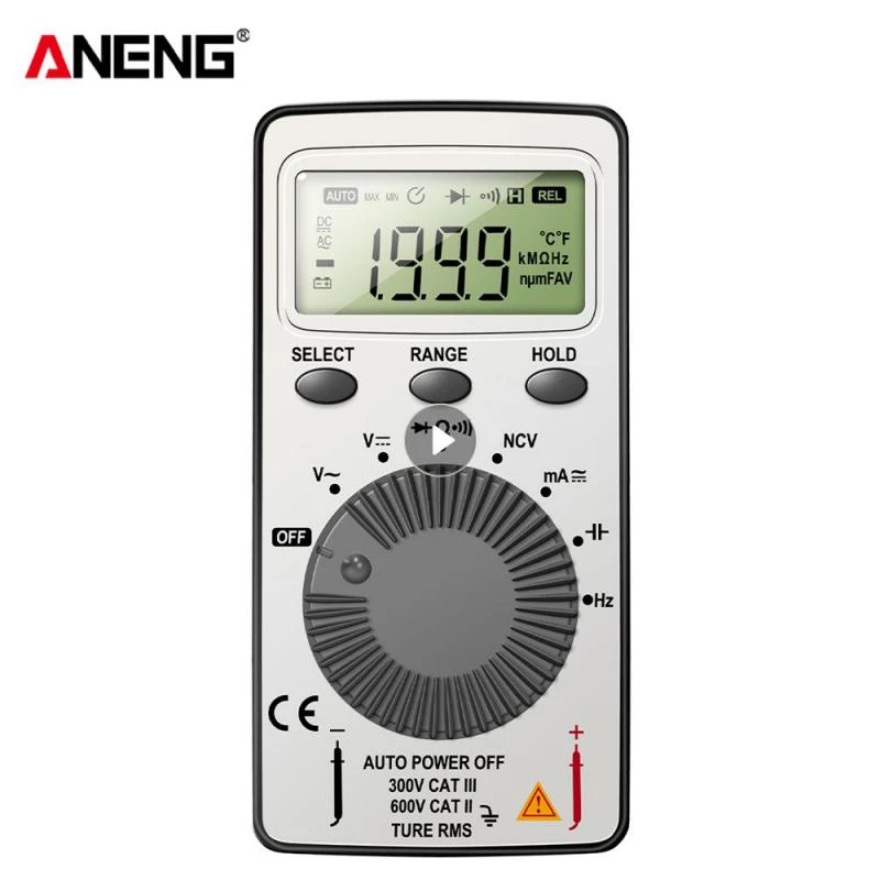 ANENG AN101 Digital Multimeter Test Leads Tester DC AC NCVVoltage