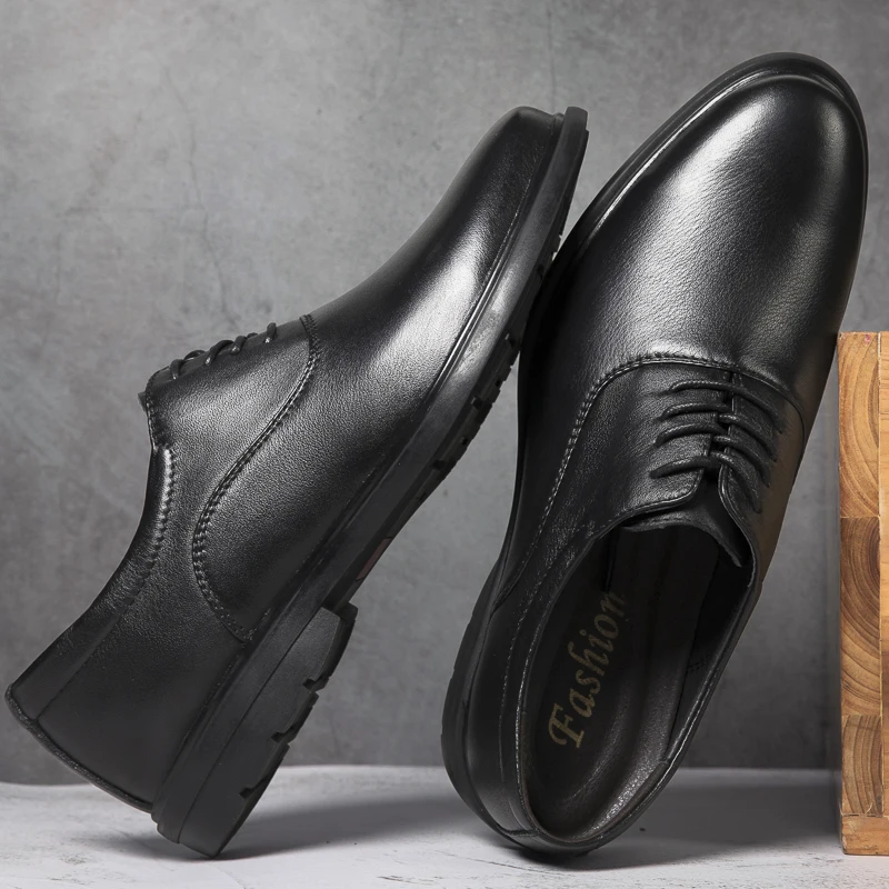 

Genuine Leather Men Business Shoes Social Dress Shoe Male High Quality Formal Shoes Oxford Shoes Men British Style Comfortable