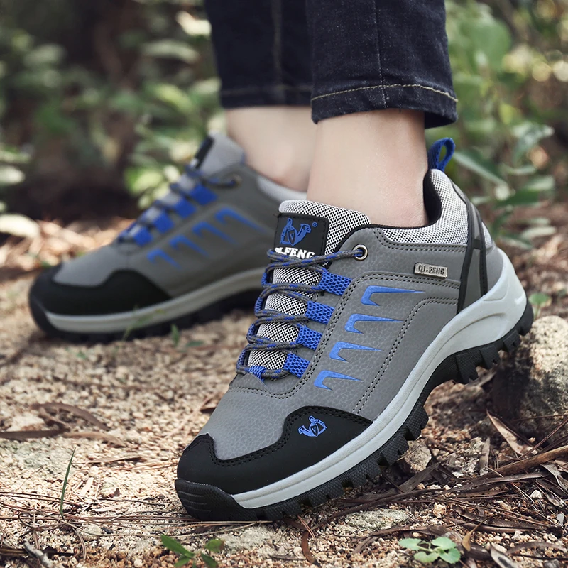 Waterproof Mens Ankle Boots - Casual Fur Hiking Sneakers for Winter