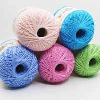 50g/Roll Crochet Yarn Colorful Crocheting Cotton Combed Yarn For Handmade Knitting Sweater Hats Scaft Thread DIY Sewing Supplies 2