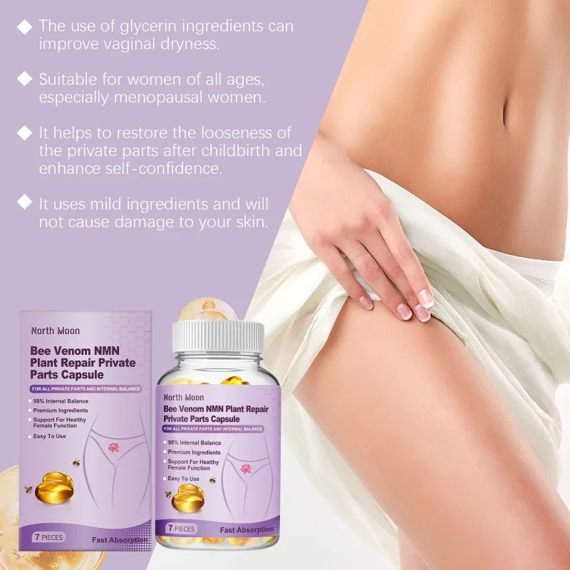 Bee Venom Plant Repair Private Parts Capsul Vagina Tightening Shrinking Remove Odor Anti-Itch Feminine Hygiene Repair Product