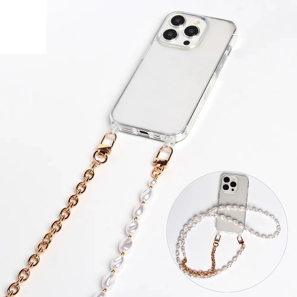 Luxurious Knitted Pearl Beaded Lanyard and Handbag Chain Strap
