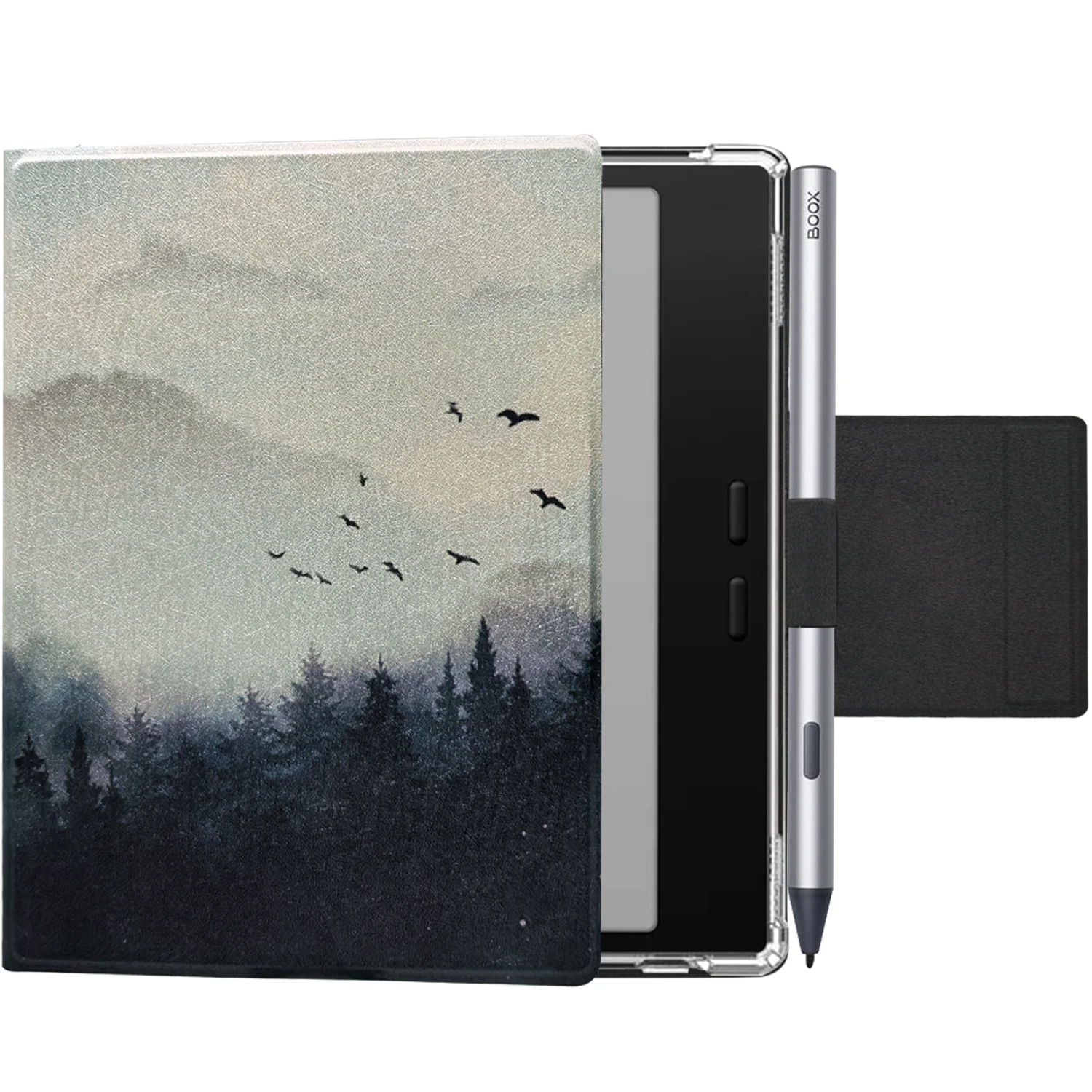 Magnetic Detachable Flip Cover with Built-in Pen Holder and Auto Sleep/Wake Function