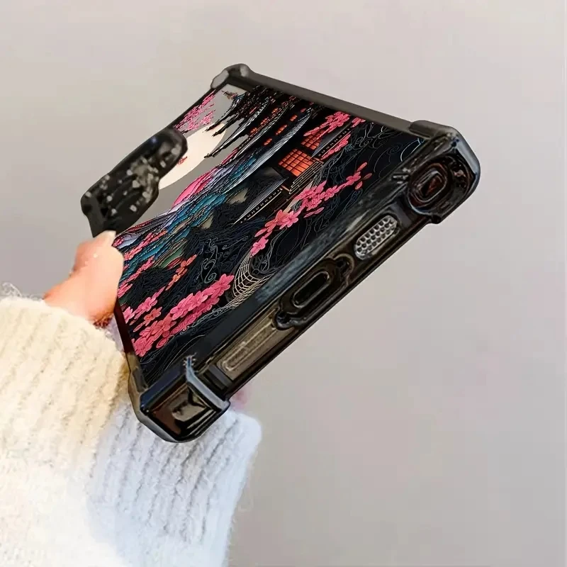 Japanese-Style Ancient House Airbag Phone Case for Samsung Galaxy S26 S25 S24 Ultra S23 S22 Plus S21FE A56 A55 A54 A53 A35 Cover