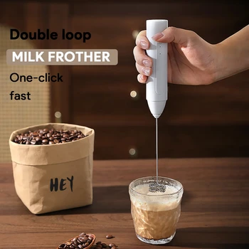 1 electric coffee frother, milk frother, egg beater, handheld 3-speed rechargeable cream maker, 3-speed kitchen mixer 1