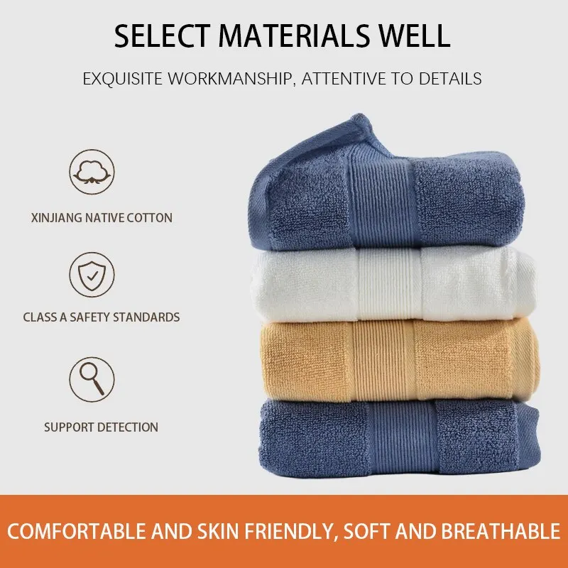 Cotton Towel Bathroom Face Towel Strong Absorbent Soft Nonshedding