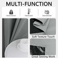 1pc Solid color full shading and sun protection 100% Blackout curtains, bedroom and living room shading curtains 6