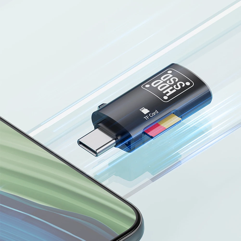 투인원 C타입-USB 3.0 TF 카드 리더, OTG C타입-USB 암 + TF 콤보 어댑터, 휴대폰 카드 리더, PC 노트북 액세서리
