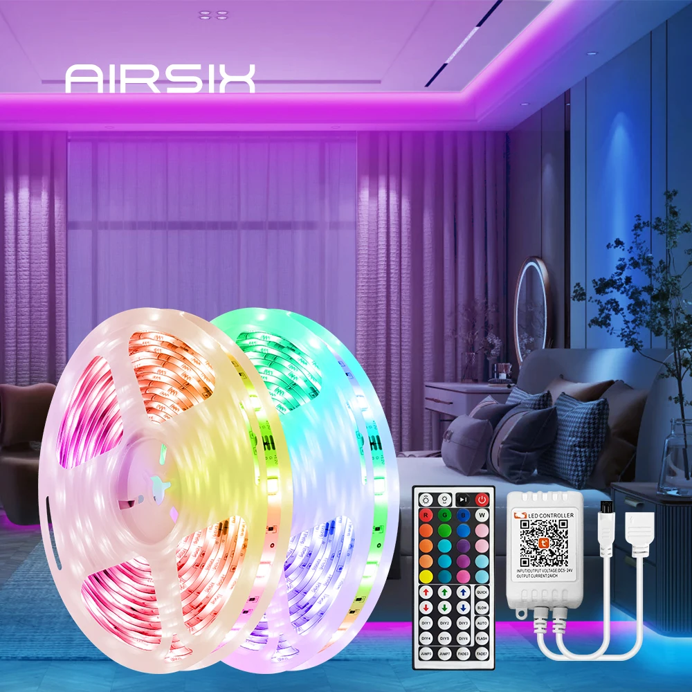 Светодиодная лента 5050 SMD DC12V Гибкая светодиодная Лента RGB 5 м 10 15 20 25 30 Подсветка