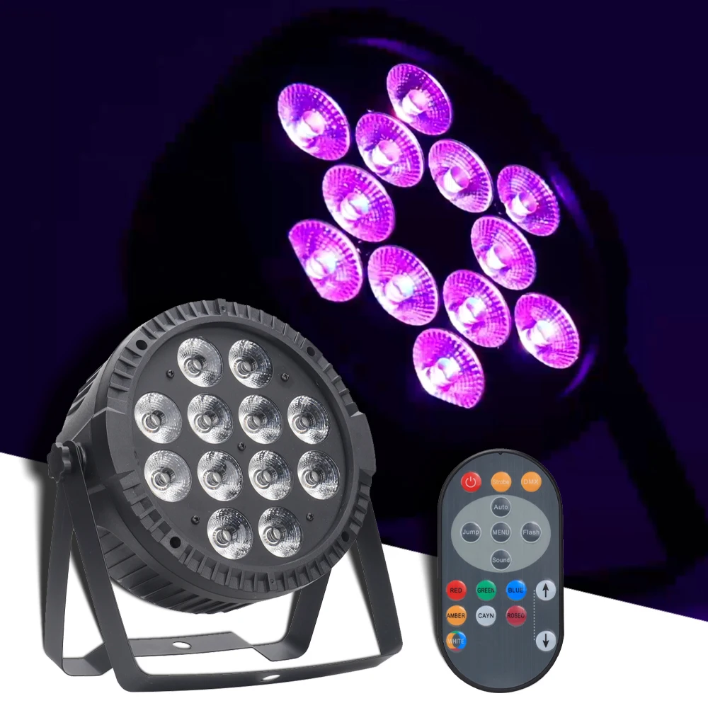 Nuovo Stampo 12X6W Rgbwa 4 In 1 Led Par Light Wireless Remote Control Stage Light Per Dance Club Festa Di Compleanno Matrimonio Dj Disco