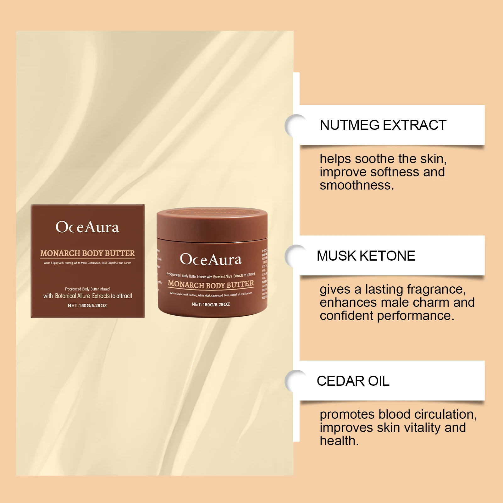 Men's Moisturizing Cream - Daily Body Skin Moisturization, Nourishing for Soft and Smooth Skin, External Care