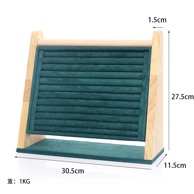 Bamboo Beige Jewelry Rings Display Holder Rack Display Stand Tray Ring Organizer Ring Display Storage Tray for Drawer