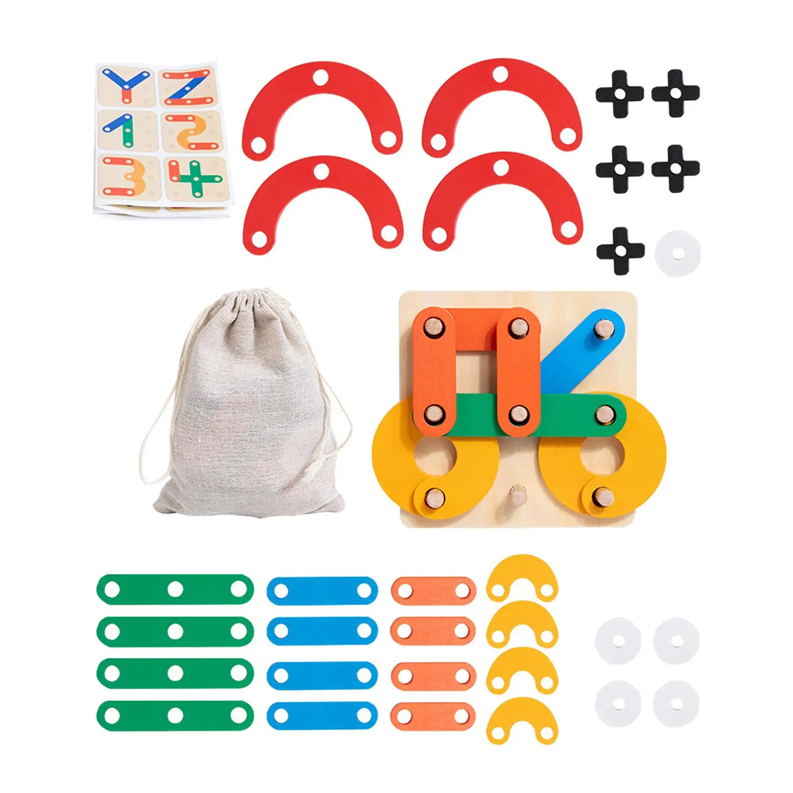 

2 in 1 Wood Tic TAC Toe Puzzle Board Game for Boys Girls Fine Motor Skills Shape Matching Leisure Intelligent Color Cognition