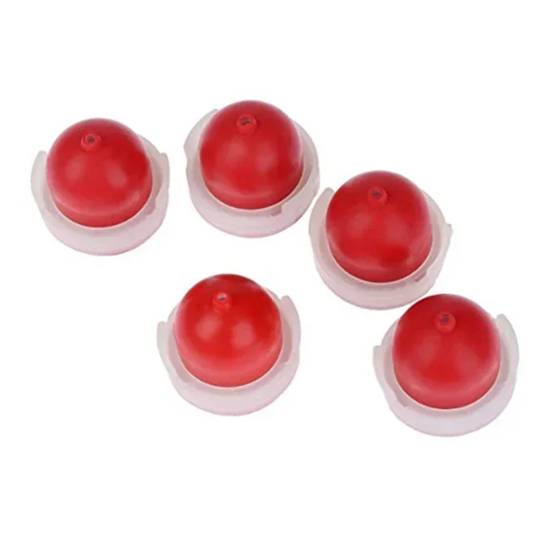 Perforated Red Carburetor Primer Light Bulb 5pcs Trimmer Engine Lawn Mower Accessories Garden Power Equipment Replacement Parts