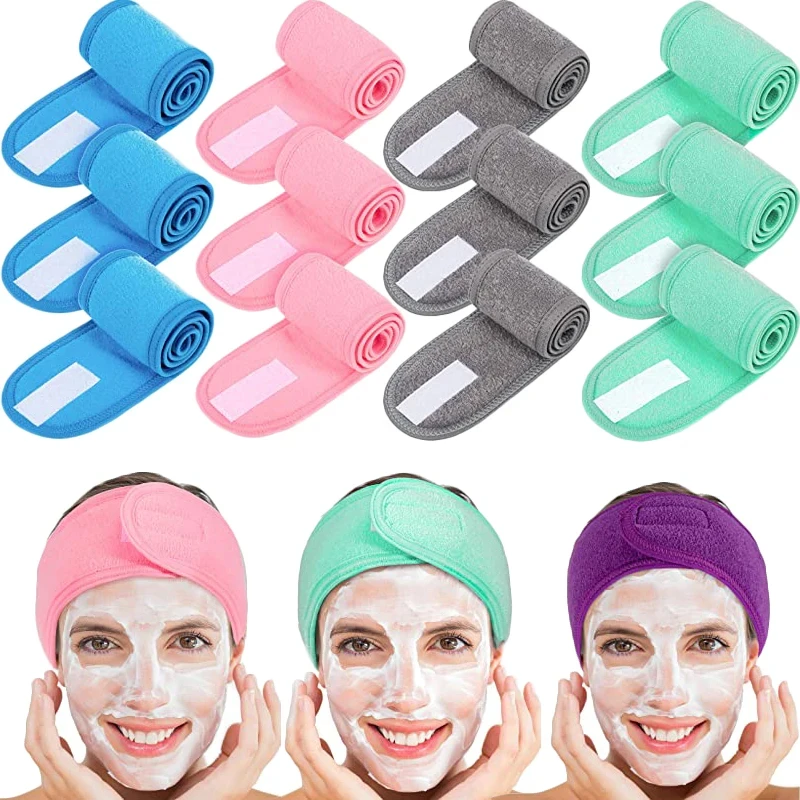 Headbands For Hair Woman Adjustable Wide Hair bands Yoga Spa Bath Shower Headband Wash Face Cosmetic Ladies Make Up Accessories 3