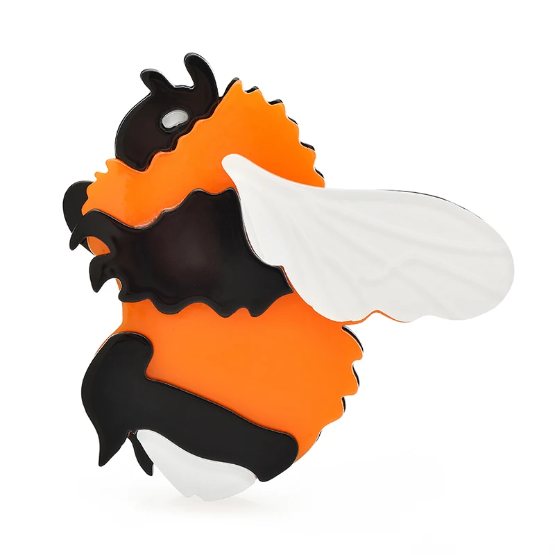 

Wuli&baby Acrylic Bumblebee Brooches For Women Unisex 2-color Charming Lovely Insects Party Casual Brooch Pins Gifts