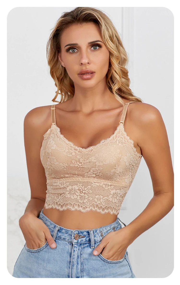 Meet'r verstellbares Rückeneinsatzpolster, Dessous, Versuchung, Damen-Spitzen-Büstenhalter, sexy und charmante BH-Weste, Unterwäsche – Detail 5