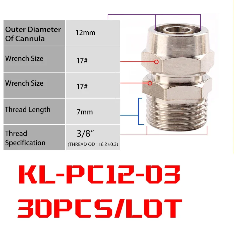 30PCS KL-PC12-03