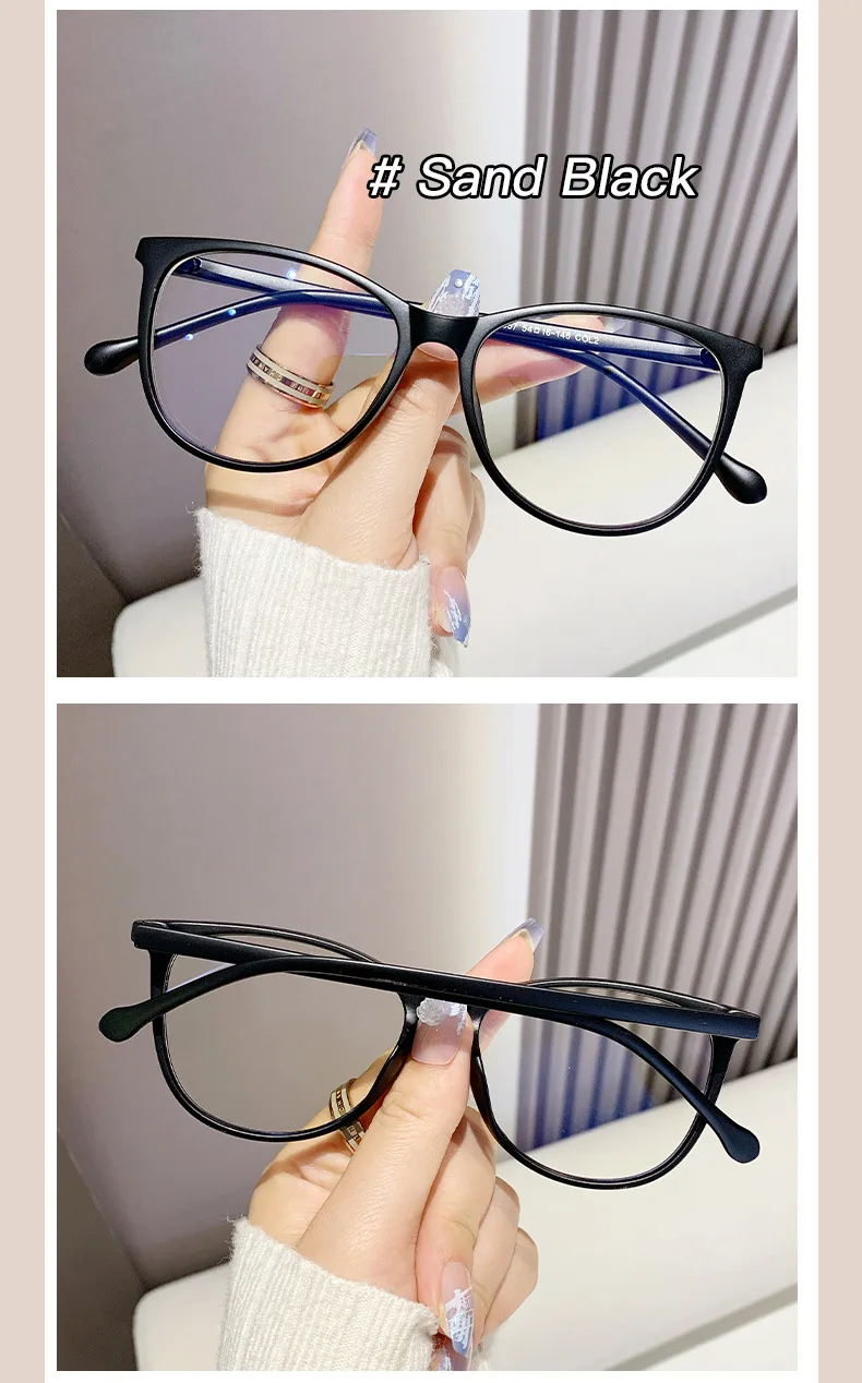 Neue Mode Gläser für Frauen Retro Transparente Gläser Anti Blau Licht Brillen Rahmen Luxus Marke Design Vier Jahreszeiten Spectac – Detail 20