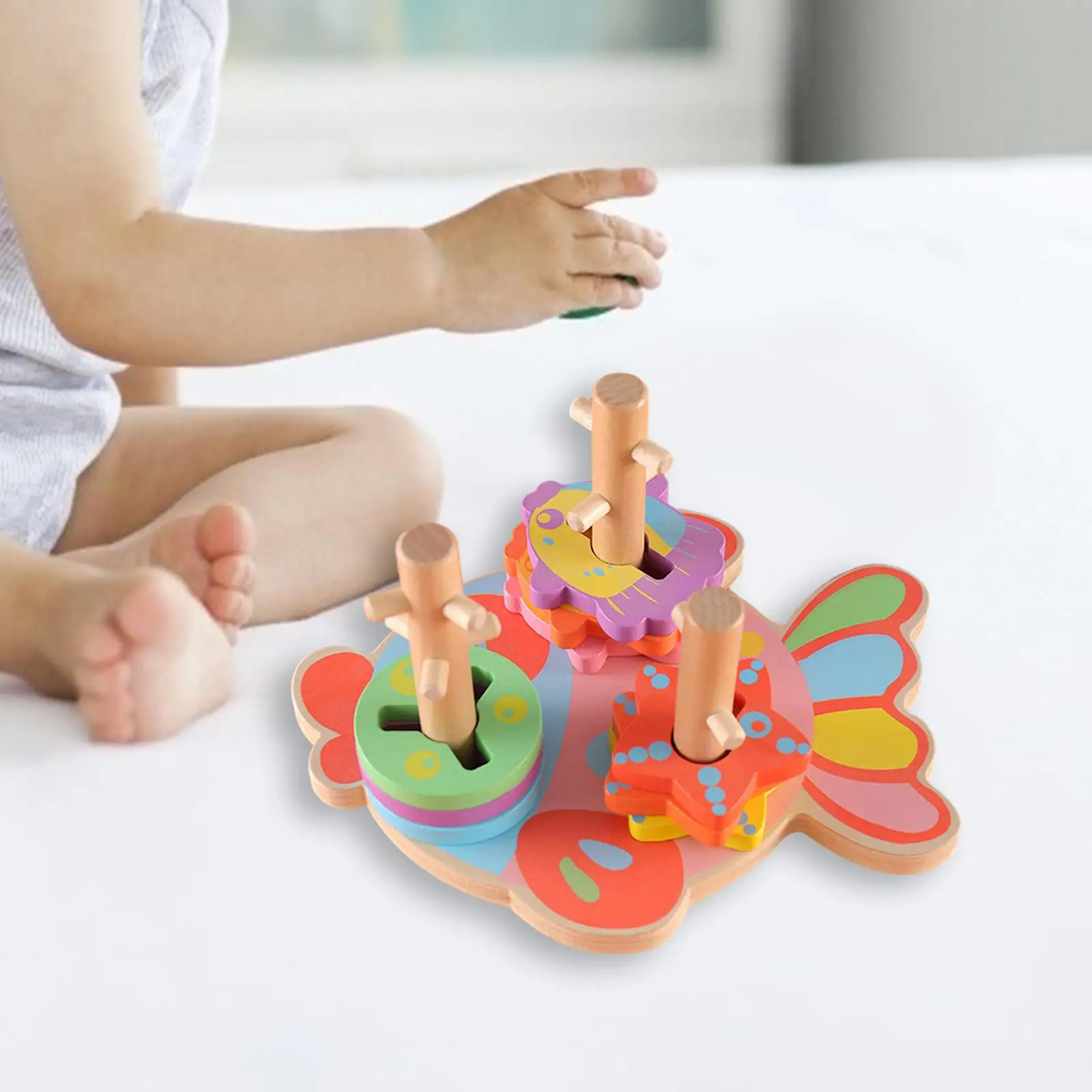 

Игровая подходящая форма, основание для рыбы, деревянная форма, Штабелируемая игрушка для возраста 3 + лет