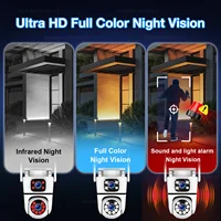 Caméra de sécurité IP extérieure ANSVICAM 5K 10MP HD Wifi PTZ 4K 5G Wifi à double objectif, compatible ONVIF, surveillance CCTV, Alexa/Google 5