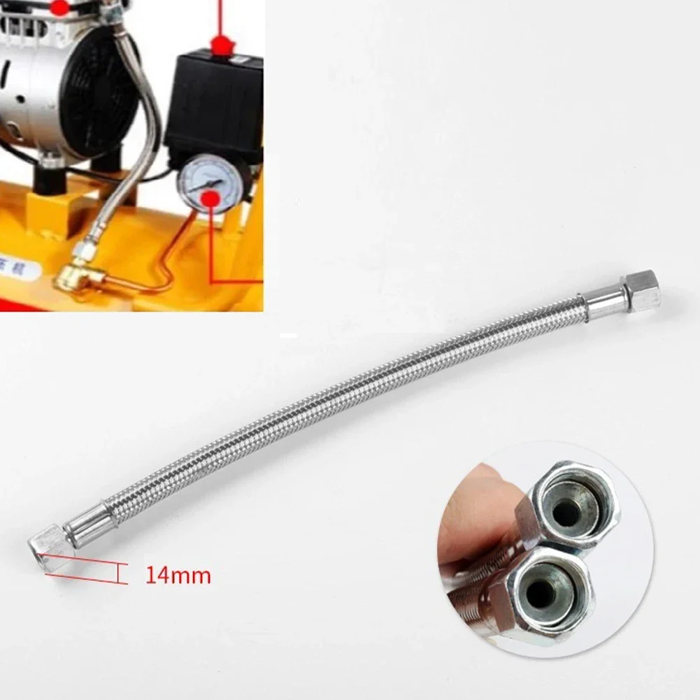 Air Compressor tools Intake Tube Stainless Steel Flexible Hose Stainless Steel Air Pump Check Valve Connecting Pipe Compressor air compressor hose