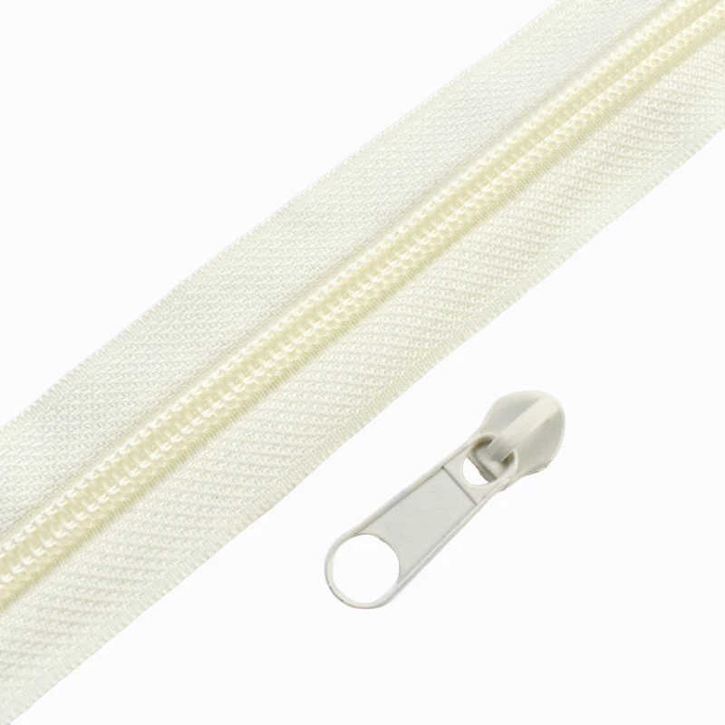 Colorful Nylon Coil Zipper Tape with Sliders for DIY Sewing and Garment Decoration