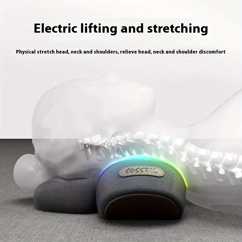 Electric Massager Cervical Pillow Hot Compress Vibration Massage Neck Traction Relax Sleeping Memory Foam Pillow Spine Support 5