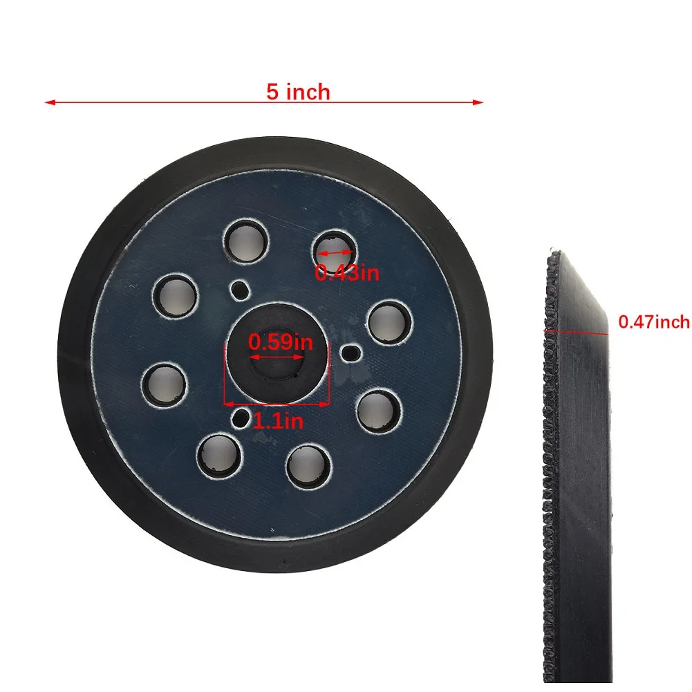 Makita 5 In. Round Hook And Loop Backing Pad (8-Hole) 743081-8 - The Home Depot