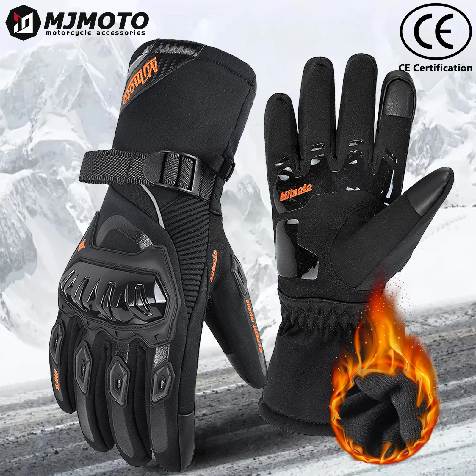 Guanti Da Moto Invernali Premium In Vera Pelle - Impermeabili, Antivento, Touch Screen, Con Protezione Nocche E Palmo - 2