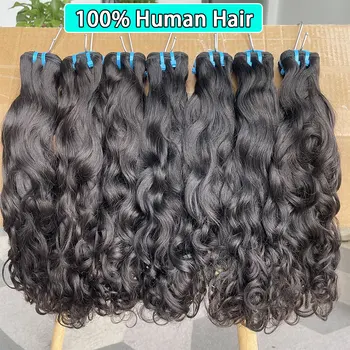 18A Raw Virgin Water Wave 100% Human Hair Bundles Natural Wave Unprocessed Vietnamese #1B Natural Black Human Hair 1