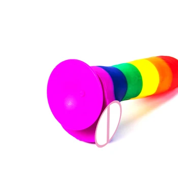 BALCKWOLF Rainbow Huge Dildos Realistic Cock With Suction Cup Large Penis Adult Sex Toys For Woman Couples Erotic Sex Products 6