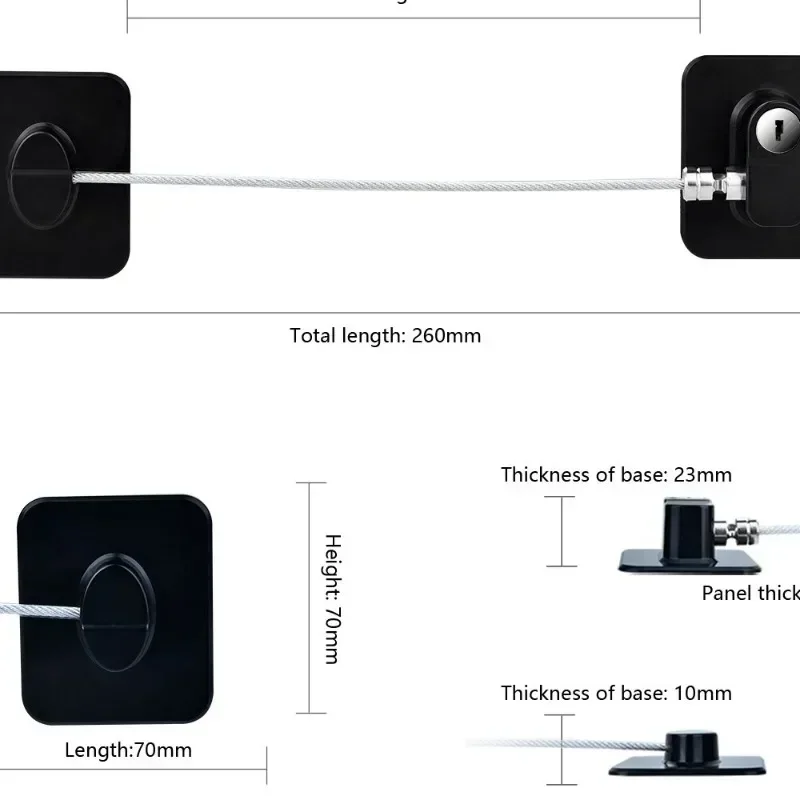 Baby Safety Refrigerator Lock with Keys Infant Security Protector Drawer Cabinet Locks Sliding Closet Door Locks Kids Safety