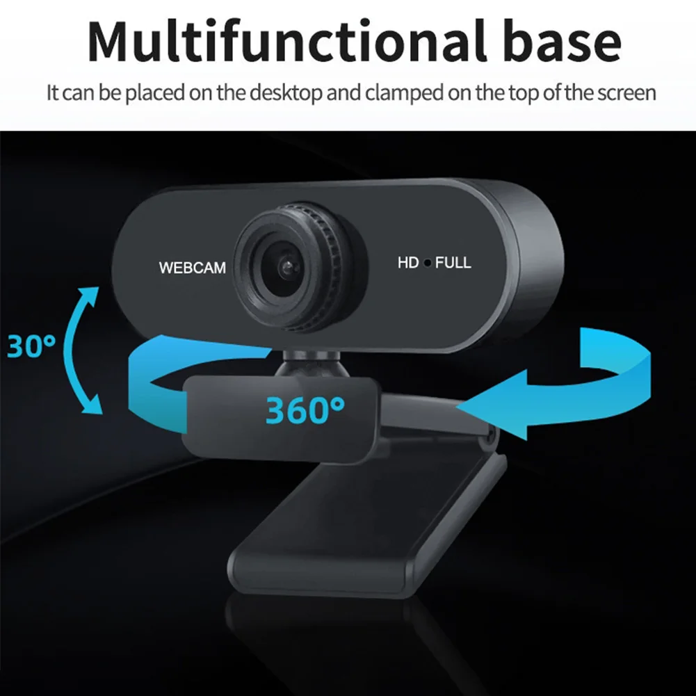 PC Webcam USB HD 1080P/2K Plug and Play with Microphone For PC/Laptop Conferencing and Video Calling