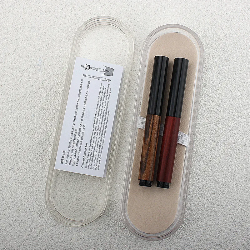 미니 나무 만년필 아크릴 상자, 학생용 귀여운 포켓 펜, 서예 EF F 펜촉, 쓰기 잉크 펜, 사무실 학교 용품 