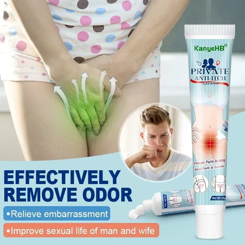 Private Part thigh Anti Itch Cream Unisex Intimate Area Antibacterial Vagina Odor Removal Fungi for Men Women Deodorant Ointment