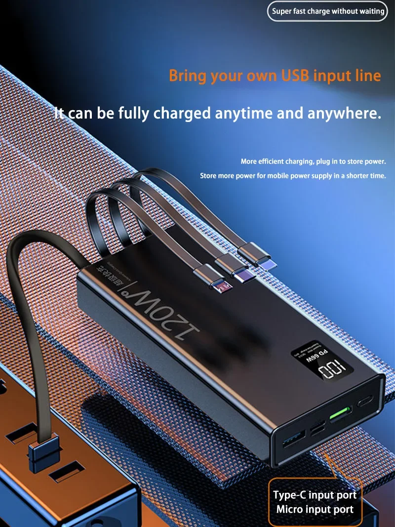 50000mAh 120W Fast Charging Power Bank 4