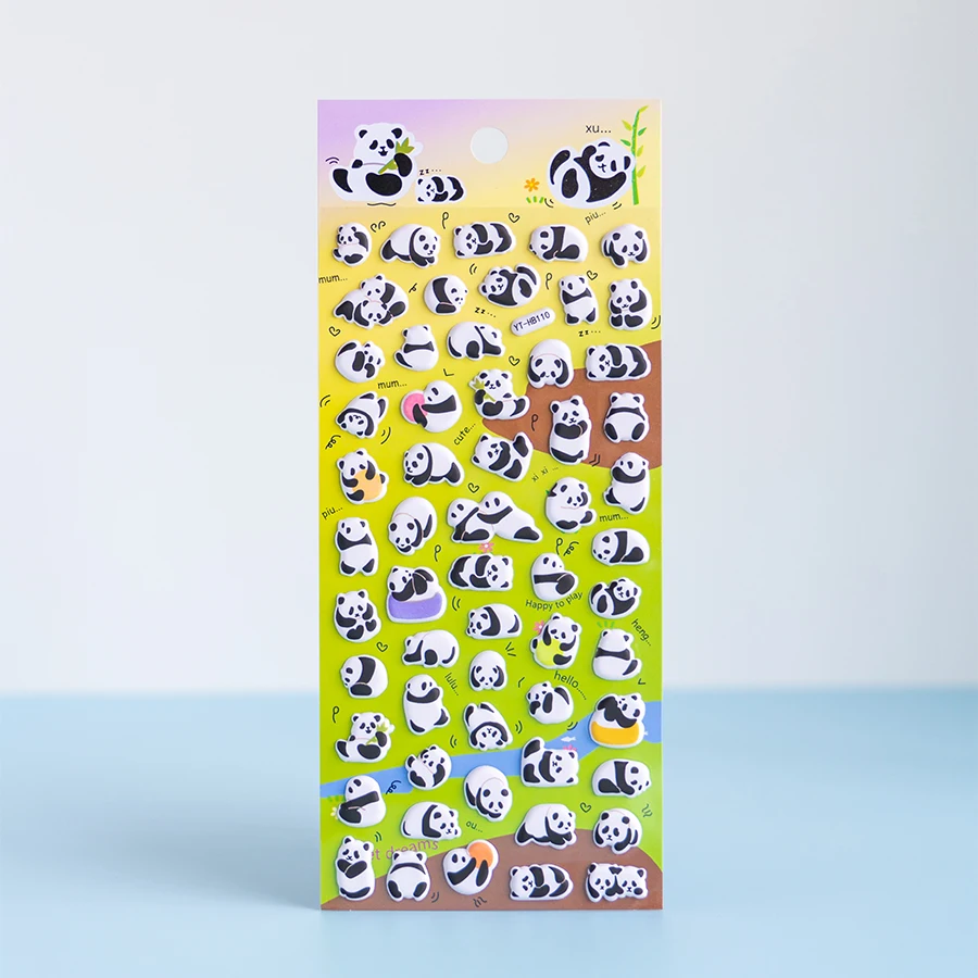 Japanese / Korean Puffy Sticker- Animals Music Band