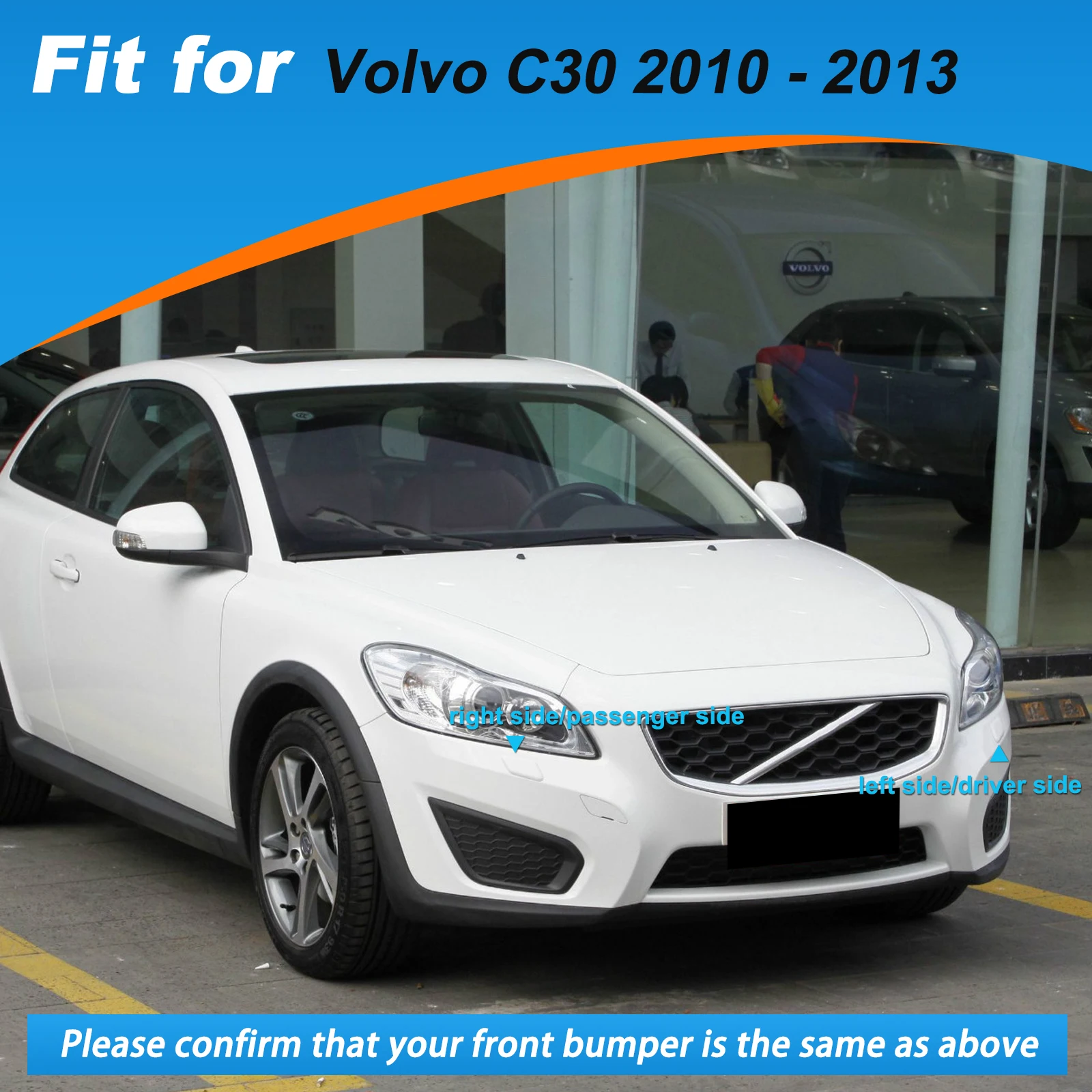 Front Bumper Headlight Washer Cover Cap For Volvo C30 2010 2011 2012 2013 39863927 39863944