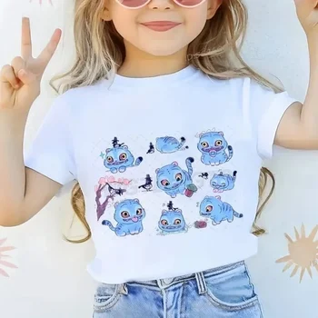 Derpy Tiger Kpop Demon Hunters Shirt for Children Girl Boy Cute Tiger Kawaii Cartoon T-shirt Summer Toddler Girl Clothes 1