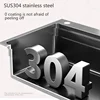 Stainless Steel Kitchen Sink Undermount Washbasin Large Single Slot Embossed Thickened Dishwasing Sinks 4