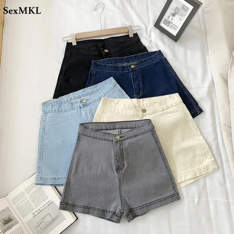 

Casual Denim Shorts Women Summer 2022 Fashion High Waist Denim Black Jeans Hippie Shorts Female Sexy Hotpants Women Clothing XXL