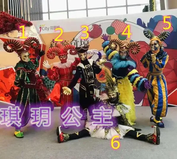 

Venice Clown Performance Costume Men Festival Cruise New Style