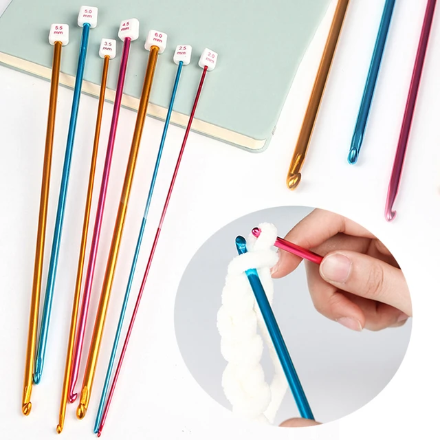 1Pcs 17 Sizes 0.6-2.2mm Crochet Hooks Aluminum Small Lace Yarn Weave  Knitting Needles Hook For Dolls Tools Hooks For Knitting - AliExpress