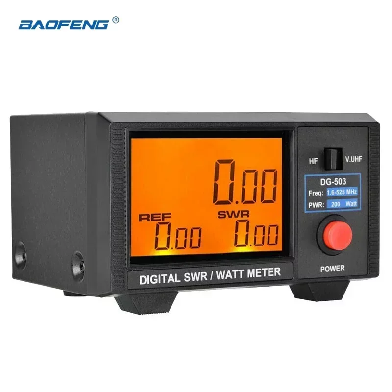 

NISSEI DG-503 цифровой ЖК-дисплей 3,5 дюйма, короткая волна, стоящий УФ SWR & ваттметр 1,6-60/125-525 МГц для Baofeng, светодиодный экран, радио, счетчик мощности