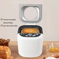 Automatic Compact Dough Machine, Compact and Automatic Non-Stick Bread Making Machine, 12 Menu Functions, with Gluten-Free, 13-H 2