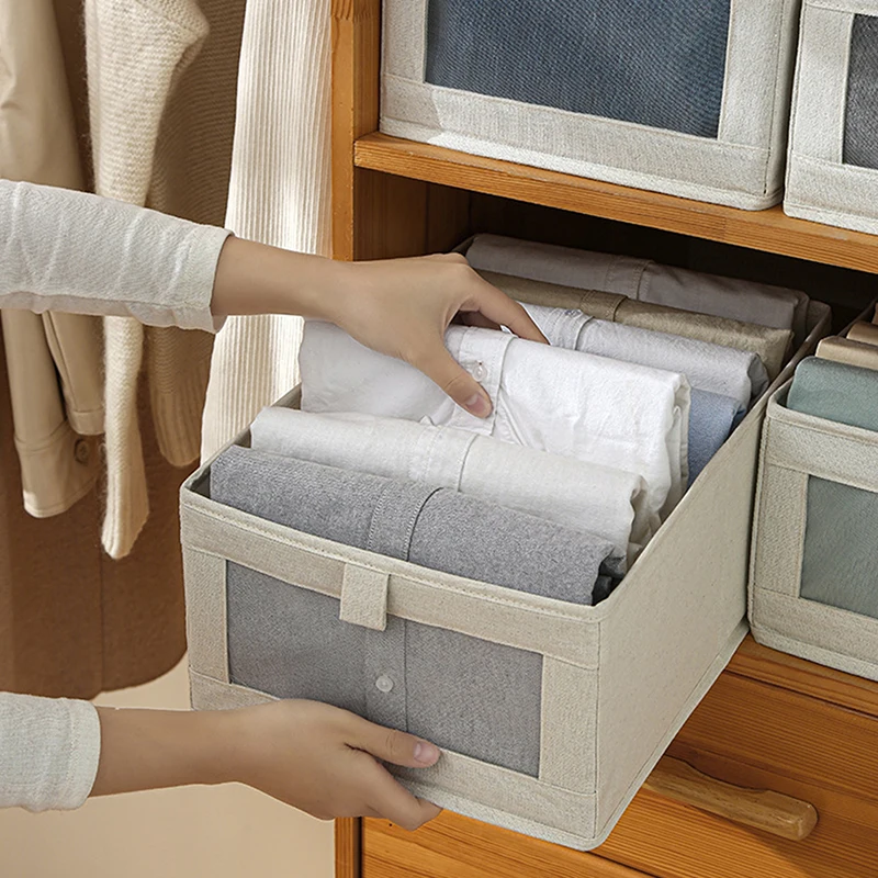 Visible Wardrobe Storage Organizers Cabinet Drawer Clothes Storage Box for T-Shirts Jeans Underwear Pants Organizer Box