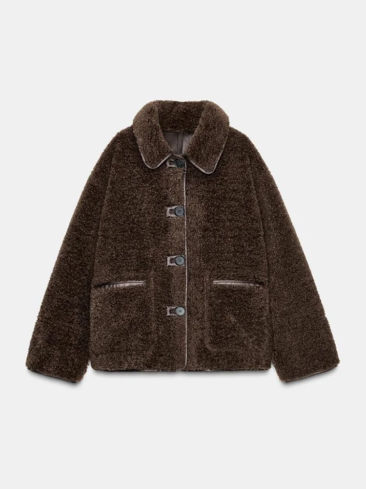 Damen-Wintermäntel, Reversknopf, wendbar, Bomberjacken, Herbst 2022, weiblich, langärmelig, Taschenmantel, modische Damen-Oberbekleidung – Detail 21